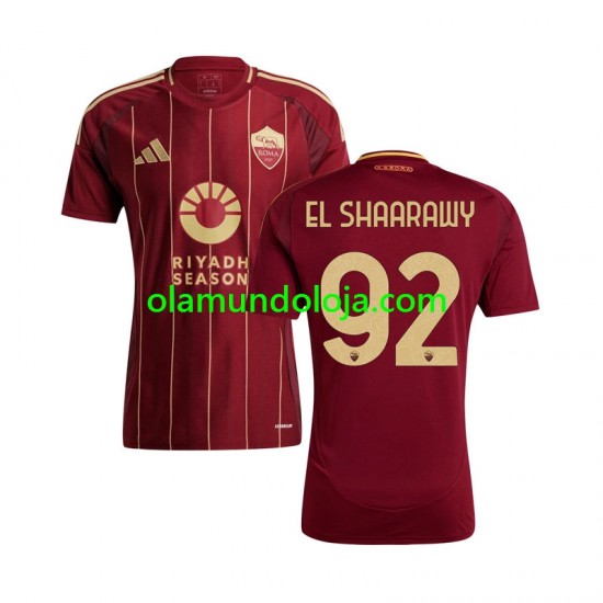 Camisola AS Roma Stephan El Shaarawy 92 Homem Equipamento Primeiro 2024-2025 Manga Curta